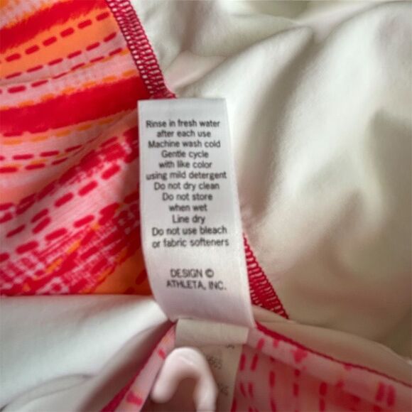 Athleta Women's Rash Guard Swim Top size L White Colorblock Long Sleeve - Picture 10 of 11